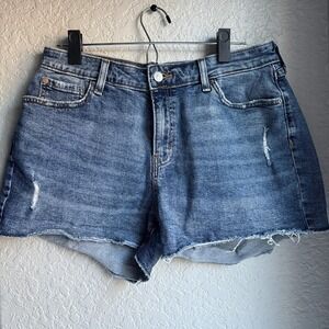 Denizen Levi's Women's Jean Shorts Size 8 Denim High Waist Distressed Cut Offs